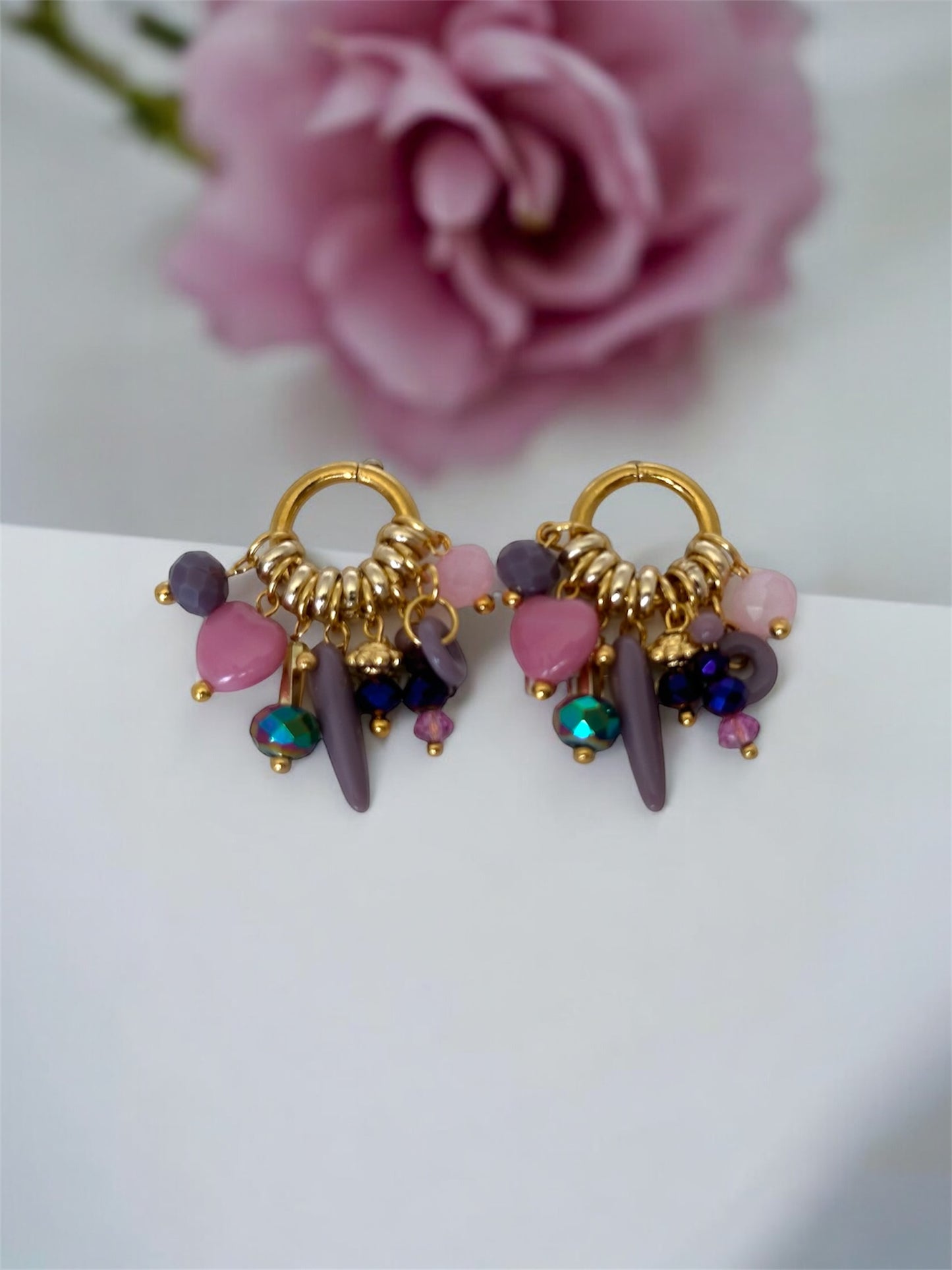 Mystic Garden Charm Hoops