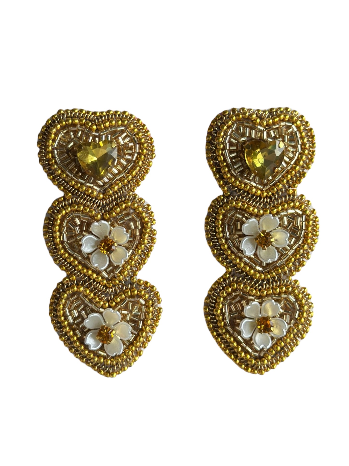 Golden Bloom Hearts