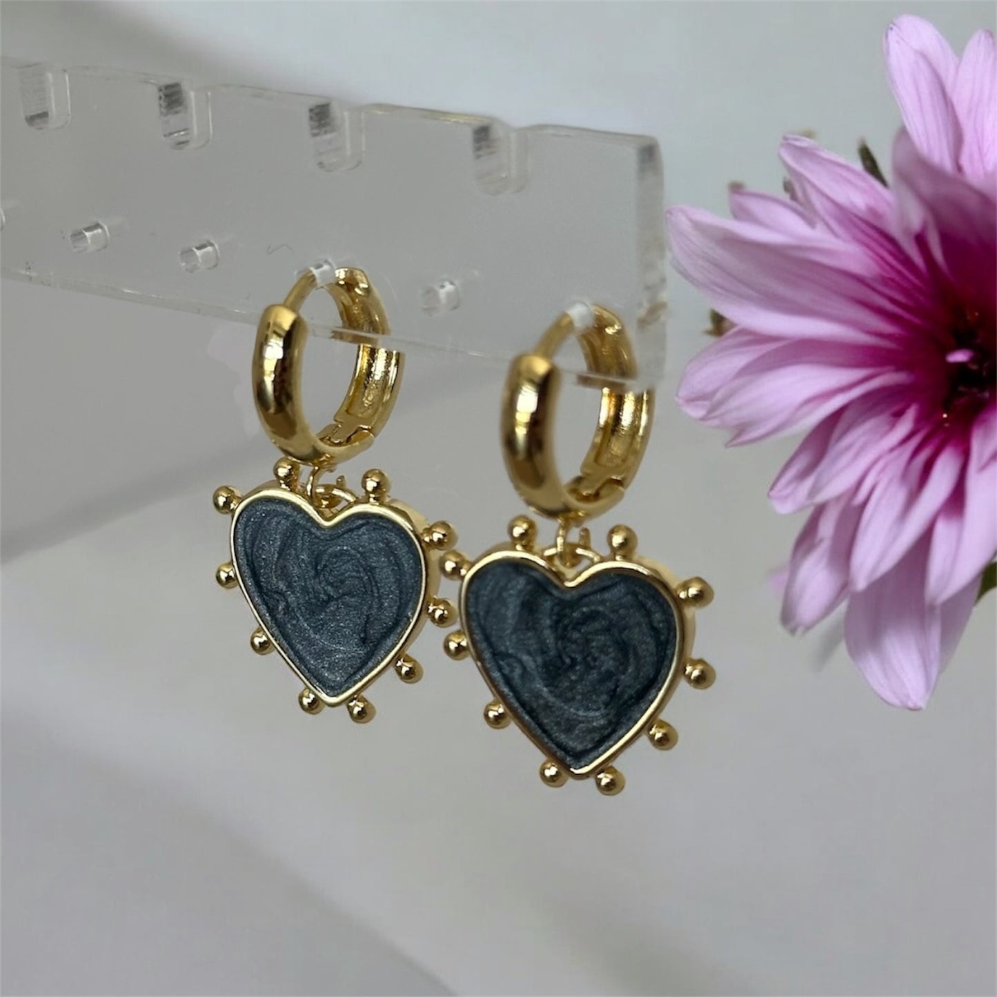 Radiant Heart Hoops - Midnight Black