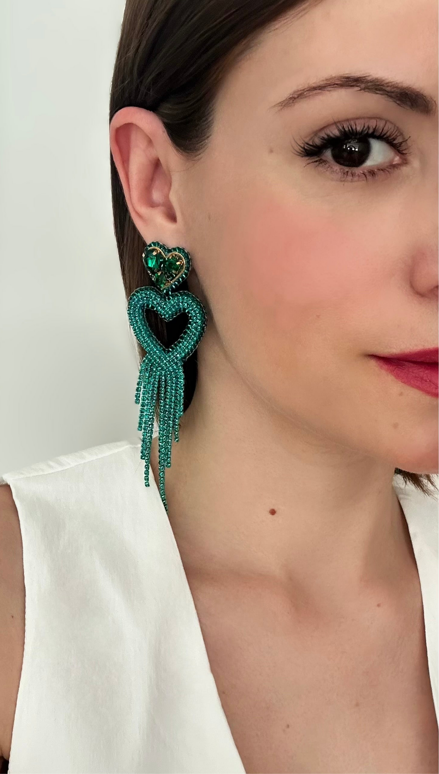 Turquoise Statement Heart Drop