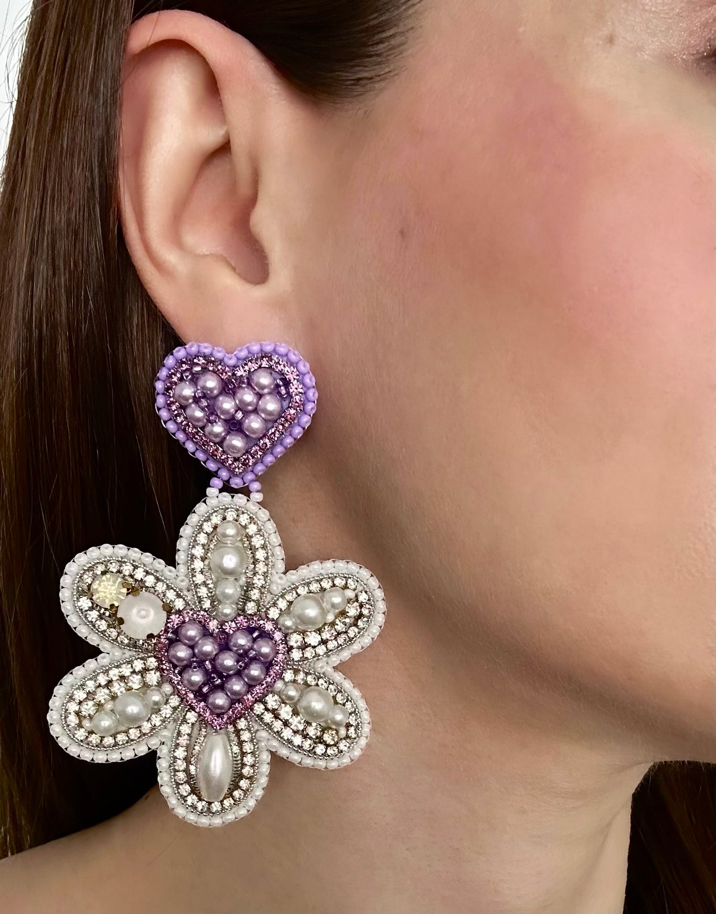Purple Floral Heart Bloom