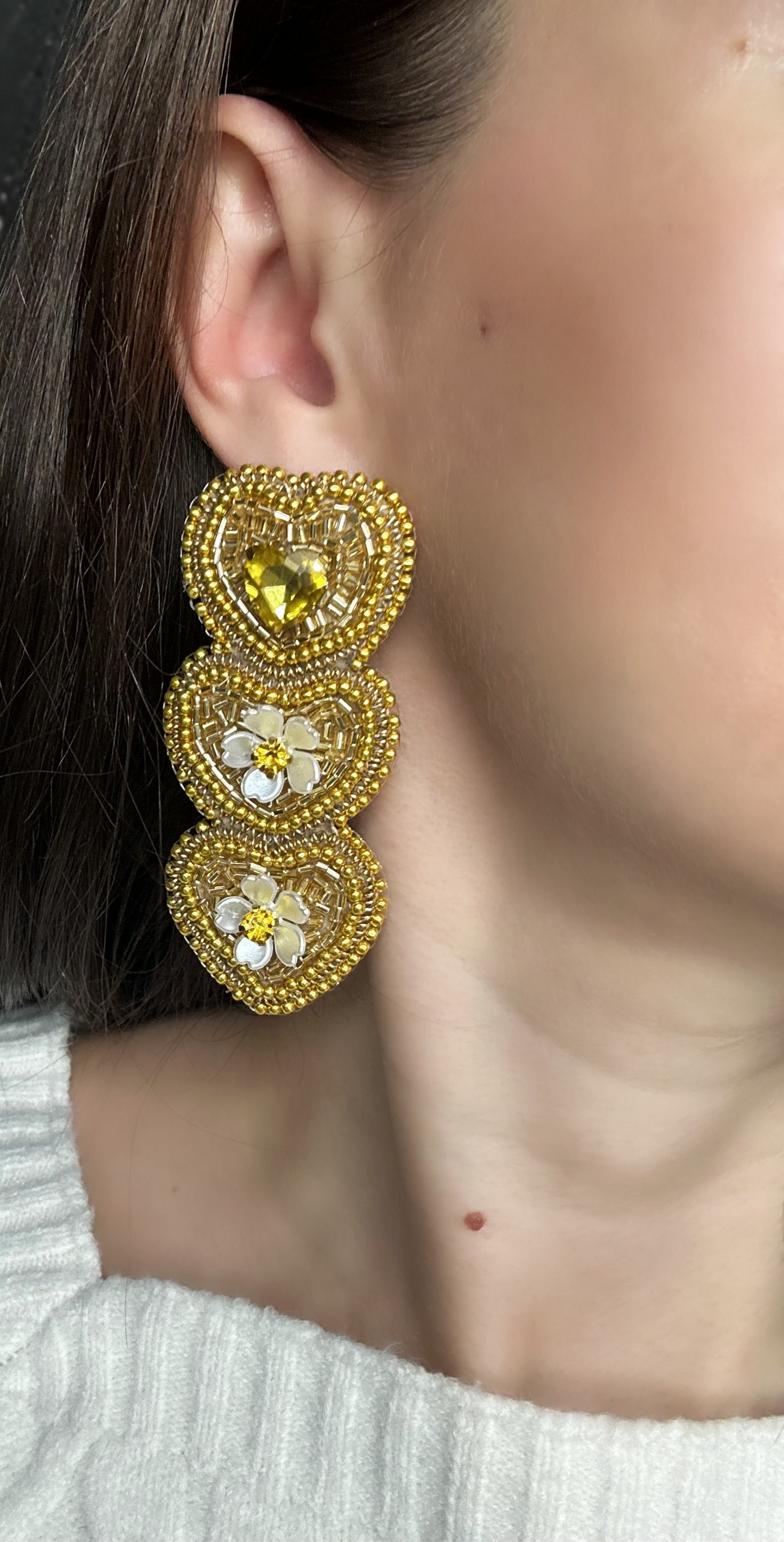 Golden Bloom Hearts