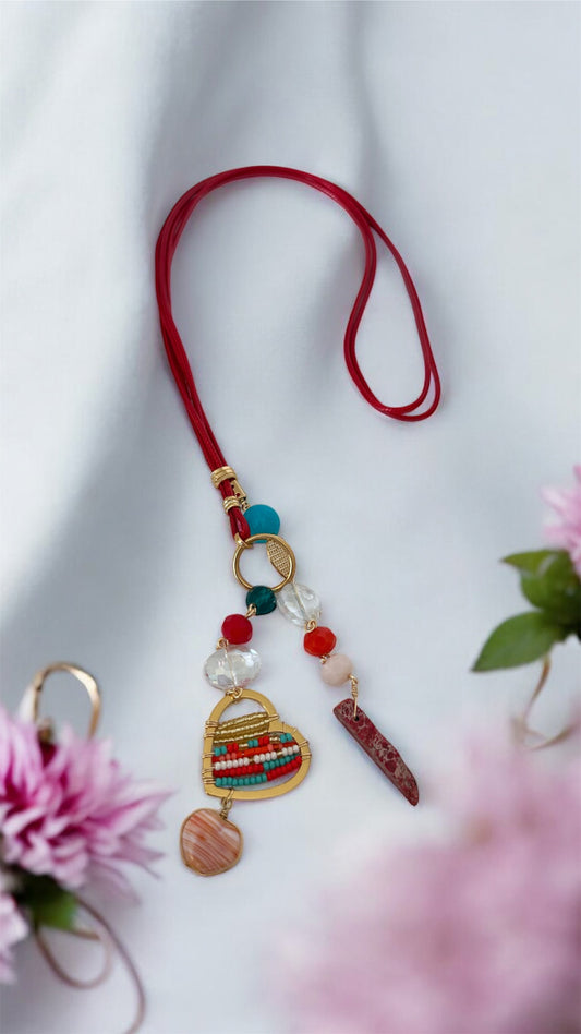 Crimson Soul Charm Necklace