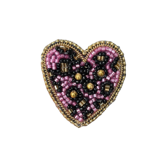Golden Soul Heart Brooch