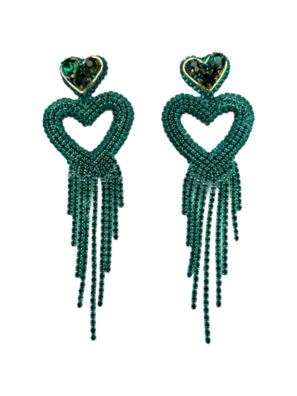 Turquoise Statement Heart Drop