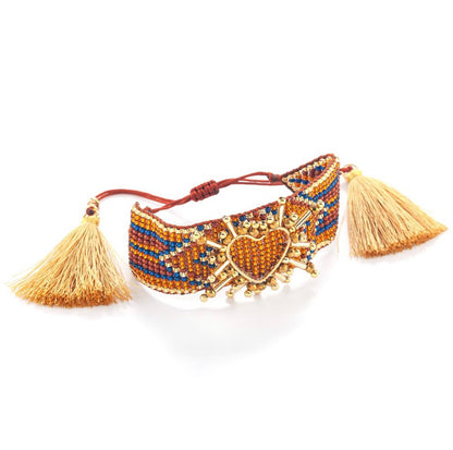 Brown Bracelet with Tassels